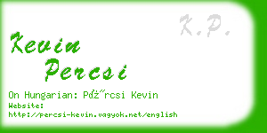 kevin percsi business card